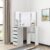 Masa de toaleta/machiaj, ML-Design, 110 × 54 × 141.5 cm, MDF, alb, oglinda mare, spatiu de stocare generos, usor de asamblat | Review detaliat